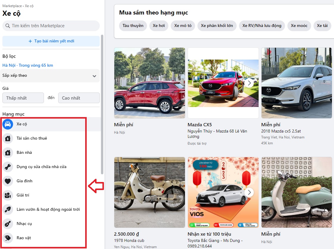 Hướng dẫn chi tiết cách đăng bài trên Marketplace Cách đăng bài trên Marketplace bằng máy tính 1