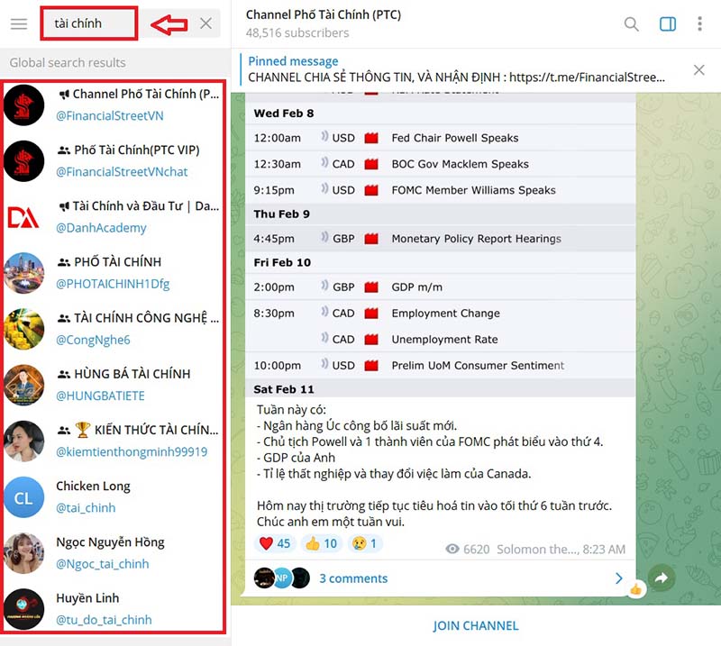 Cách tìm nhóm trên Telegram công khai Cách tìm nhóm trên Telegram công khai