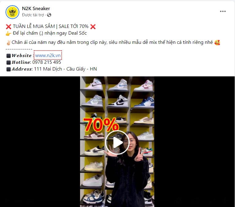 Mẫu content bán giày với chương trình khuyến mãi 1 Mẫu content bán giày với chương trình khuyến mãi 1