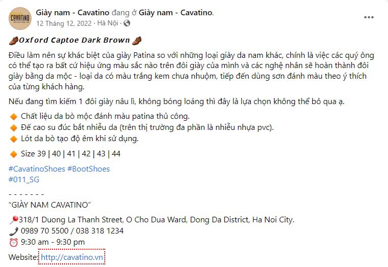 Mẫu content bán giày nam 2 Mẫu content bán giày nam 2