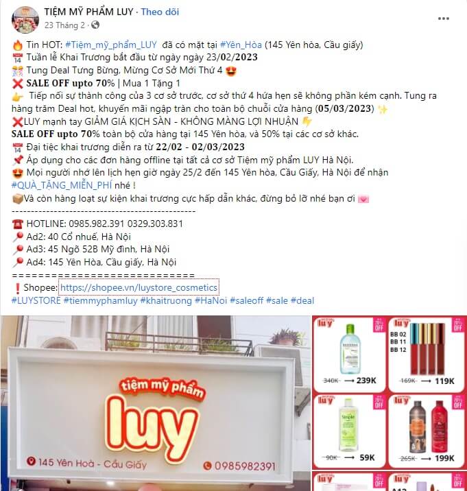 mẫu content giảm giá mẫu content giảm giá
