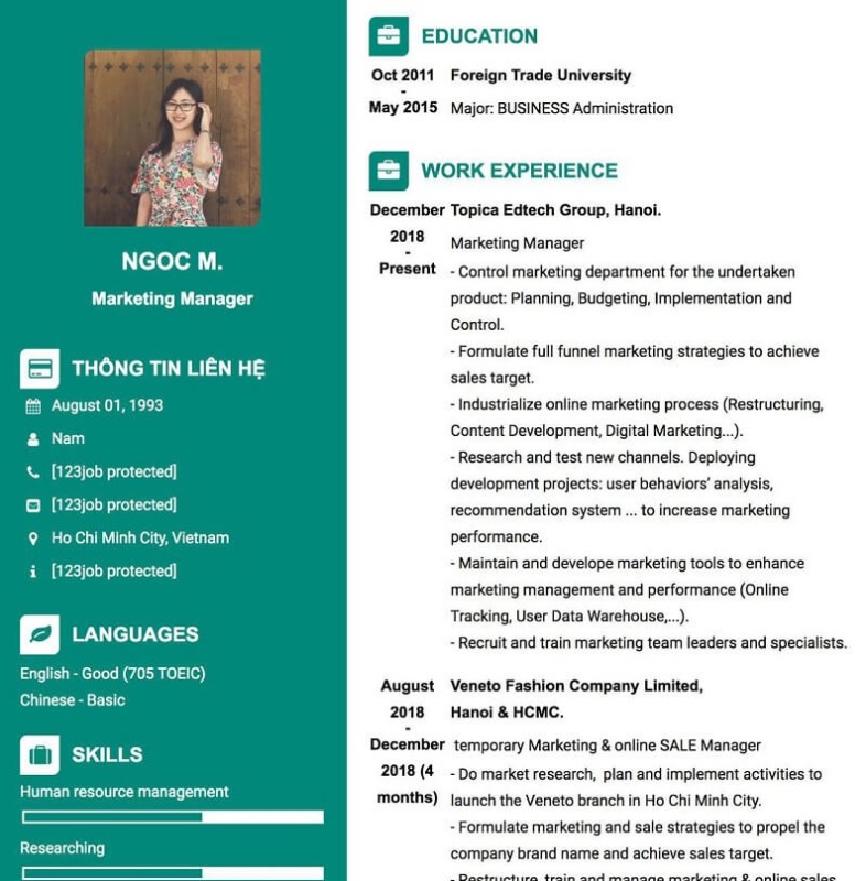 mẫu cv content marketing mẫu cv content marketing