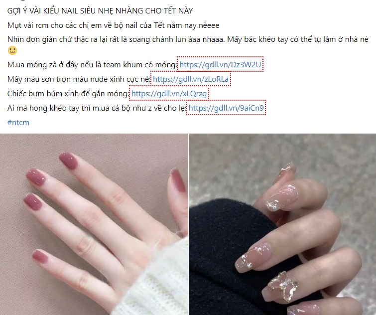 Mẫu stt quảng cáo nail 7 Mẫu stt quảng cáo nail 7