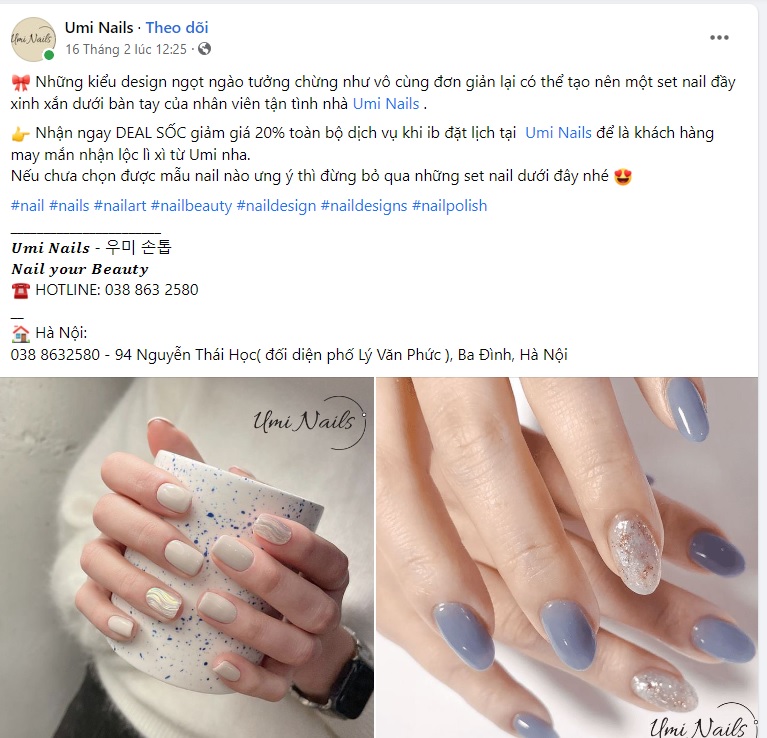 Mẫu stt quảng cáo nail 9 Mẫu stt quảng cáo nail 9