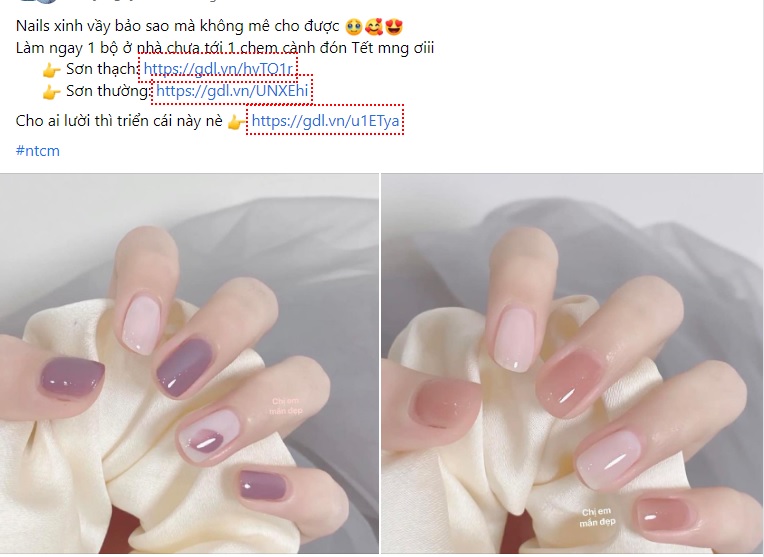 Mẫu stt quảng cáo nail 4 Mẫu stt quảng cáo nail 4
