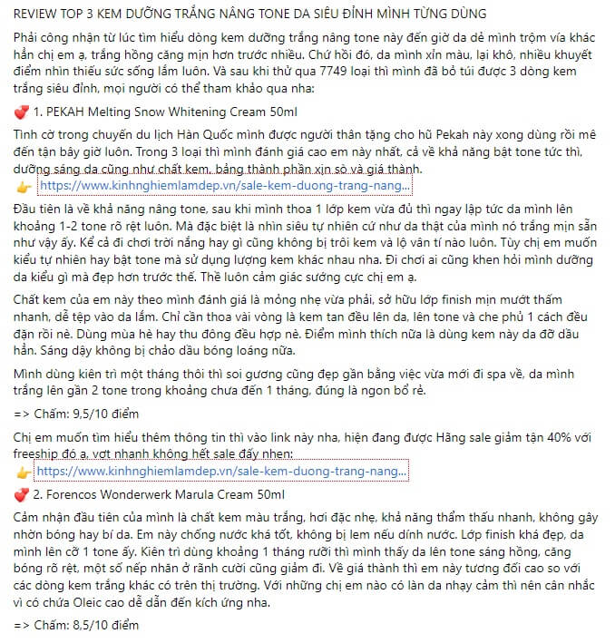 Mẫu content review sản phẩm ngành mỹ phẩm 4 Mẫu content review sản phẩm ngành mỹ phẩm 4
