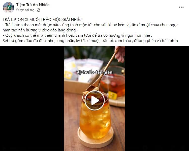 Mẫu content quảng cáo trà chanh 1 Mẫu content quảng cáo trà chanh 1