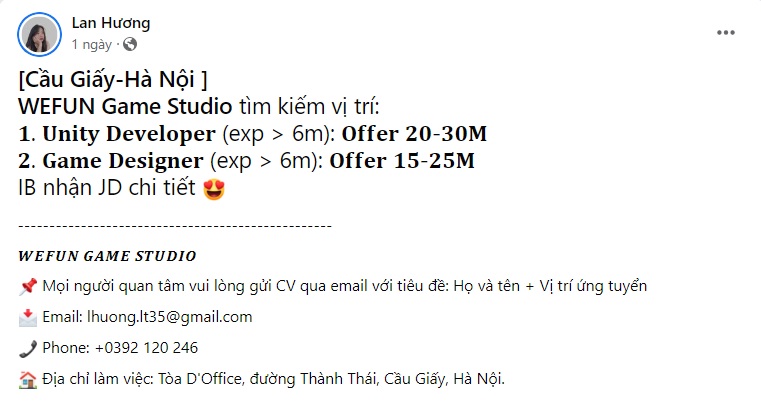 Mẫu content tuyển dụng IT 2 Mẫu content tuyển dụng IT 2