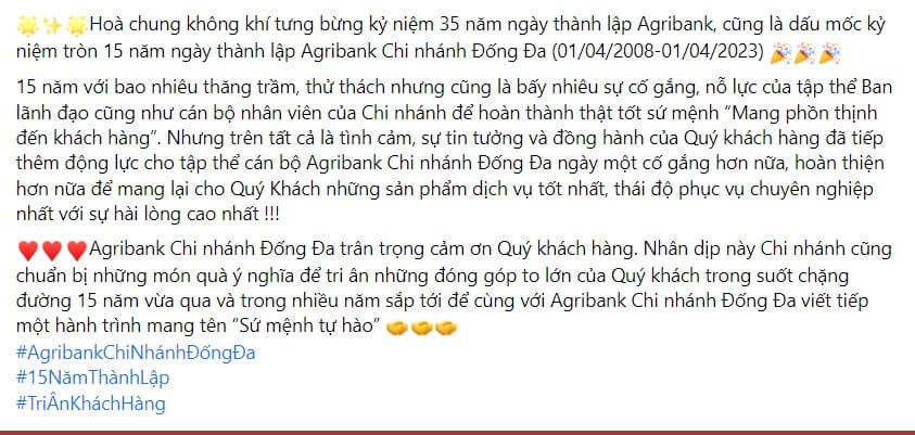 Mẫu content tri ân khách hàng số 4 Mẫu content tri ân khách hàng số 4
