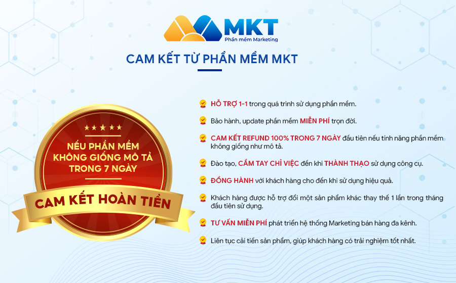 phần mềm MKT Cam kết từ phần mềm MKT