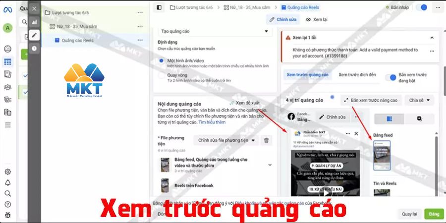 Xem trước quảng cáo Xem trước quảng cáo