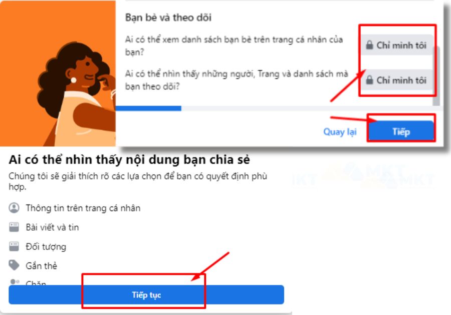 Cài đặt chế độ chỉ mình tôi Cài đặt chế độ chỉ mình tôi