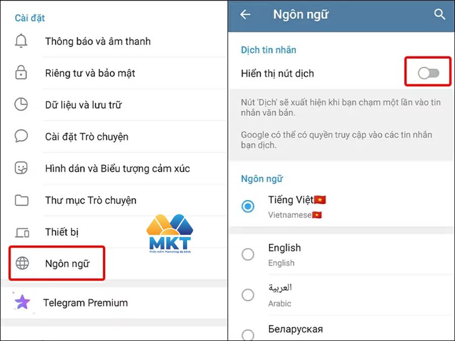 Cách bật tính năng dịch tin nhắn trên Telegram Cách bật tính năng dịch tin nhắn trên Telegram
