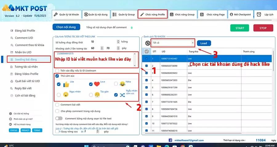 Cách hack like facebook ảnh không bị mất nick bằng MKT Post Cách hack like facebook ảnh không bị mất nick bằng MKT Post