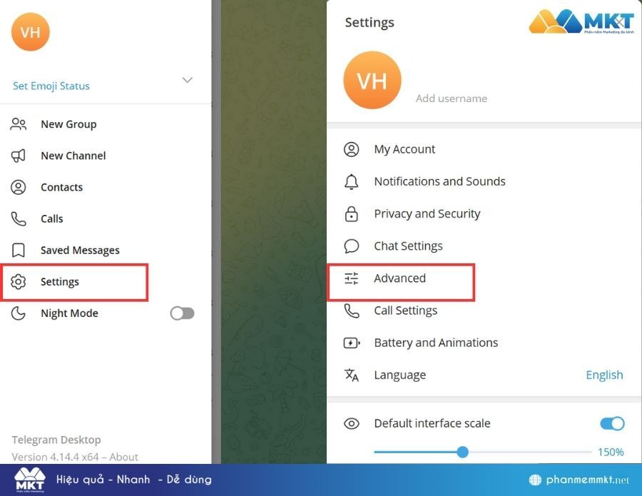 Cách tắt tự tải video trên Telegram về máy tính Cách tắt tự tải video trên Telegram về máy tính