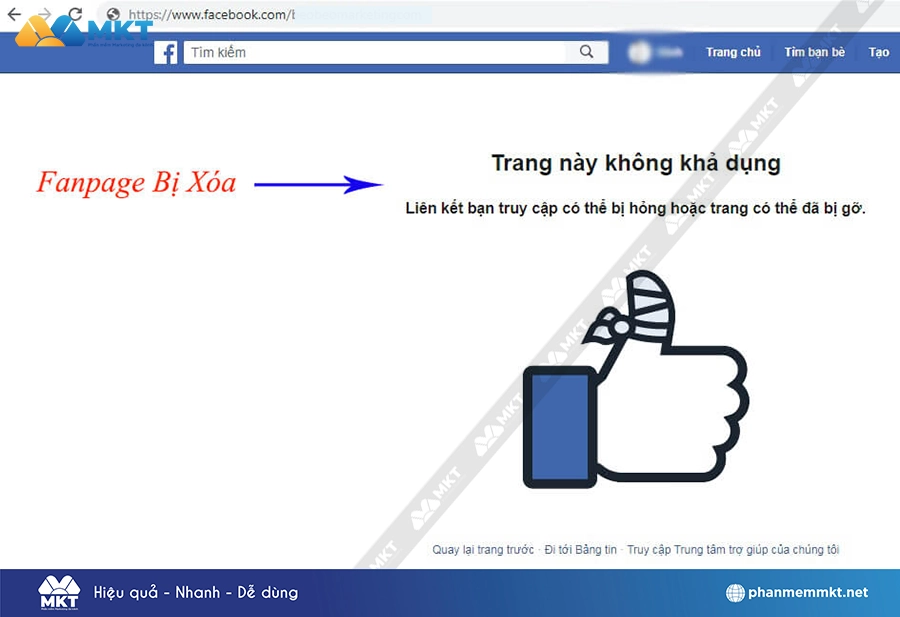 Tại sao fanpage bị vô hiệu hóa?