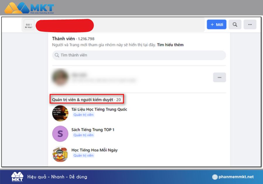 Chọn một trong số quản trị viên Chọn một trong số quản trị viên