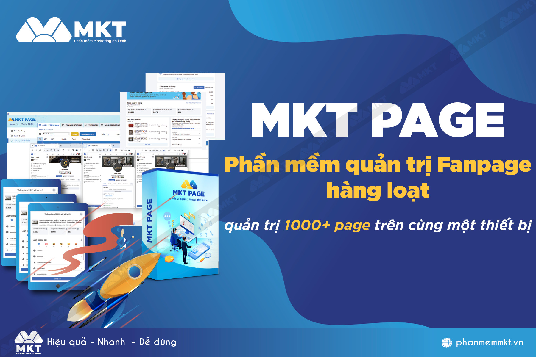 MKT Page - Phần mềm chăm sóc fanpage hàng loạt tự động MKT Page - Phần mềm nuôi fanpage hàng loạt tự động