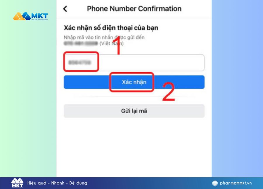 không nhận được mã xác minh Facebook Facebook sẽ gửi mã xác thực qua số điện thoại mới