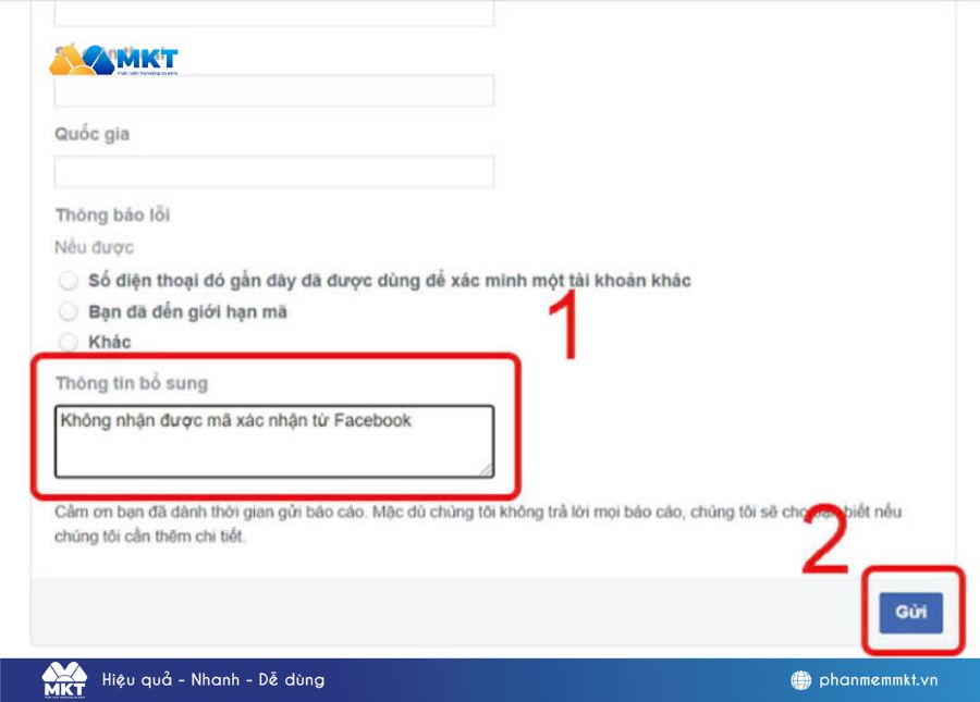 không nhận được mã xác minh Facebook Nhờ sự hỗ trợ của Trung tâm trợ giúp Facebook